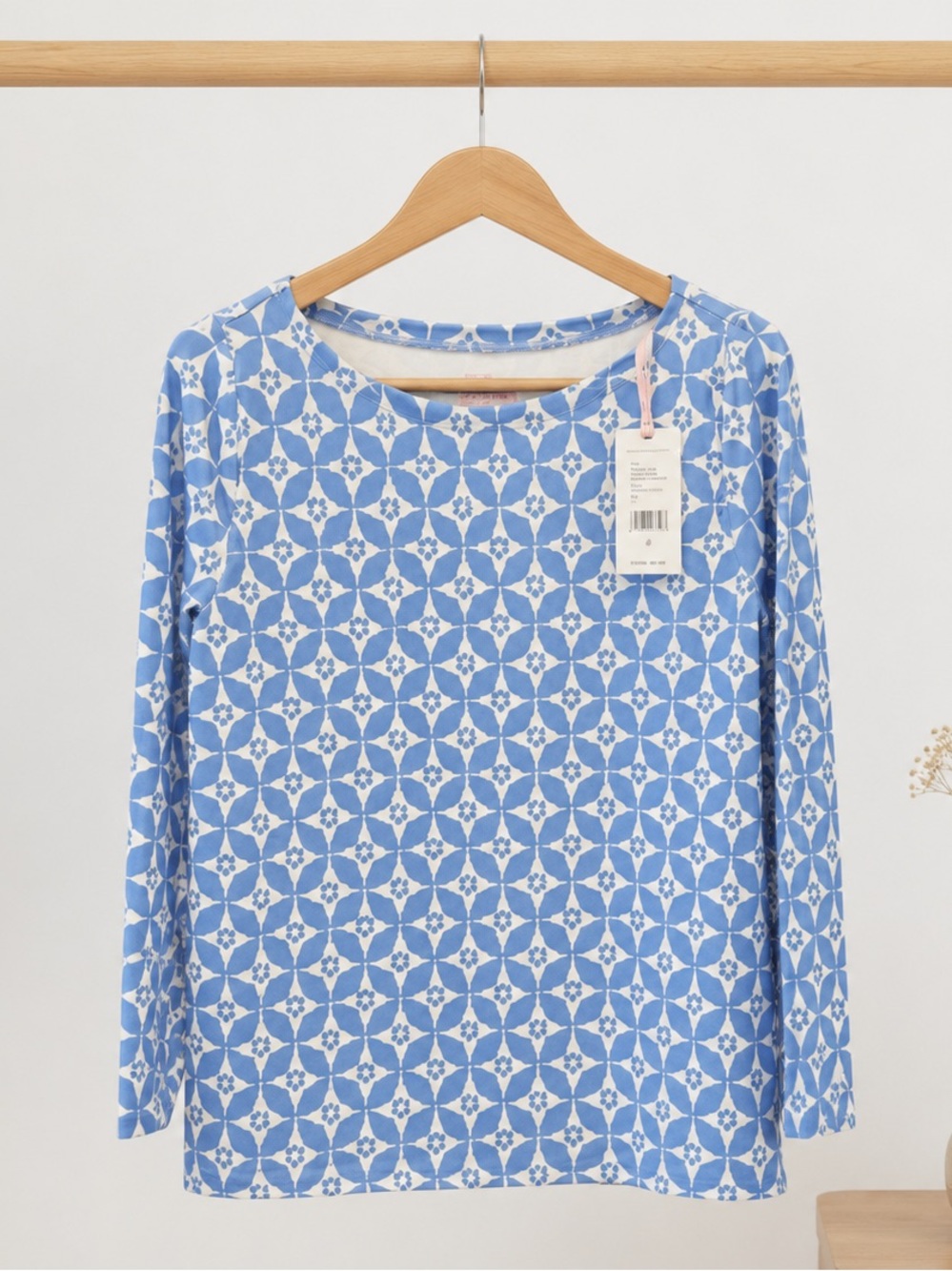 Vineyard Vines Sankaty Printed Simple Boatneck Long-Sleeve Womens Size S - NWT